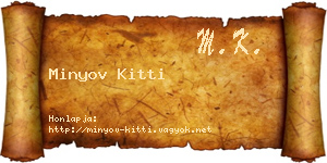 Minyov Kitti névjegykártya